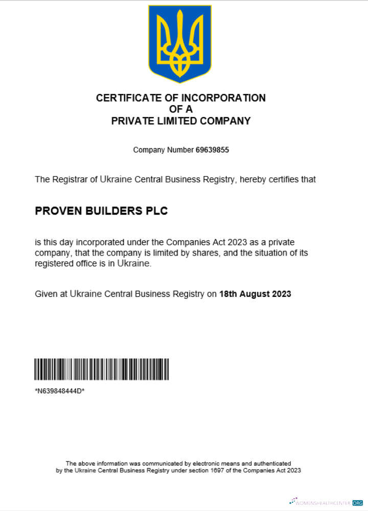 Download Ukraine business registration certificate Word and PDF template Photoshop template